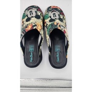 Terlik Sabo Mickey Mouse‎ Comic Print Leather Clogs Limited Edition Mules 39
